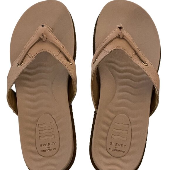 Sperry Shoes - Sperry Waveside PLUSHWAVE Leather Flip Flops Blush Pink Preppy Beach Size 7